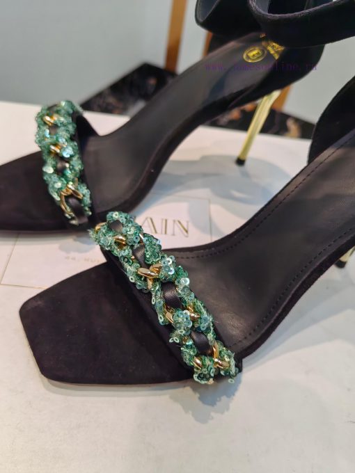 Out, Balmain 2024 Spring/Summer Fashion Show Original Metal Buckle High Heel SandalsBrand Ba5xpzxzvo - Image 5