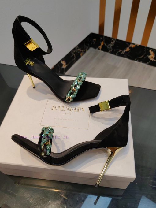 Out, Balmain 2024 Spring/Summer Fashion Show Original Metal Buckle High Heel SandalsBrand Ba5xpzxzvo - Image 6