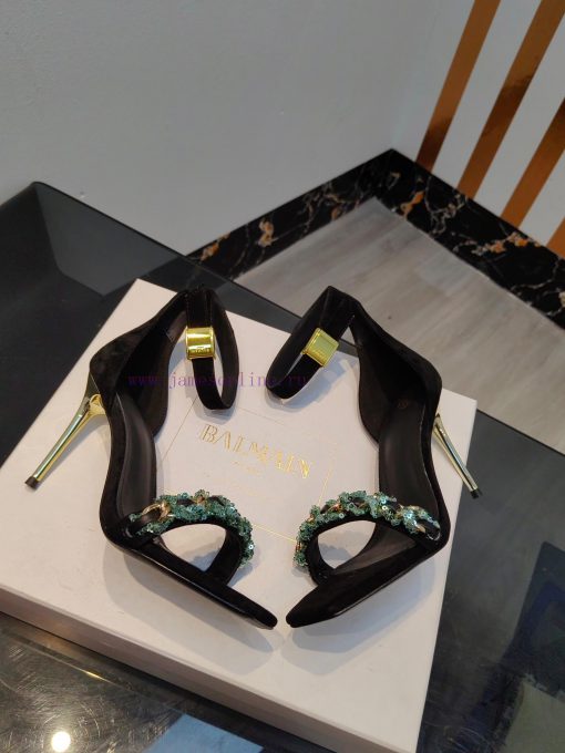 Out, Balmain 2024 Spring/Summer Fashion Show Original Metal Buckle High Heel SandalsBrand Ba5xpzxzvo - Image 9