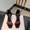 Out, Balmain 2024 Spring/Summer Fashion Show Original Metal Buckle High Heel SandalsBrand Ba1ll4atwg