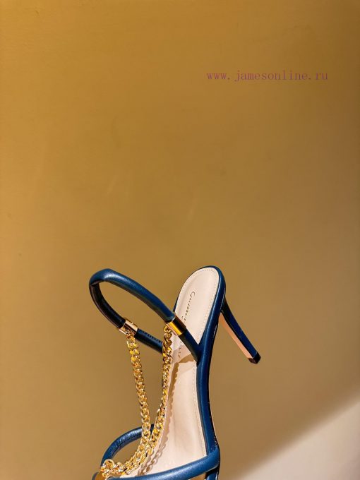 The most2024 Spring/Summer New Product Gianvito Rossi - Metal Chain Pointed High HeelsGianvigg6dmouv - Image 8