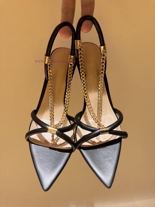 The most2024 Spring/Summer New Product Gianvito Rossi - Metal Chain Pointed High HeelsGianvigg6dmouv - Image 12