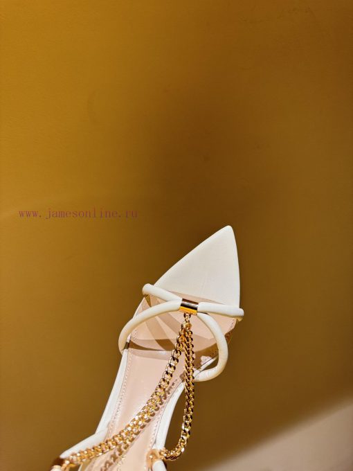 The most2024 Spring/Summer New Product Gianvito Rossi - Metal Chain Pointed High HeelsGianviaoe3qf8d - Image 5