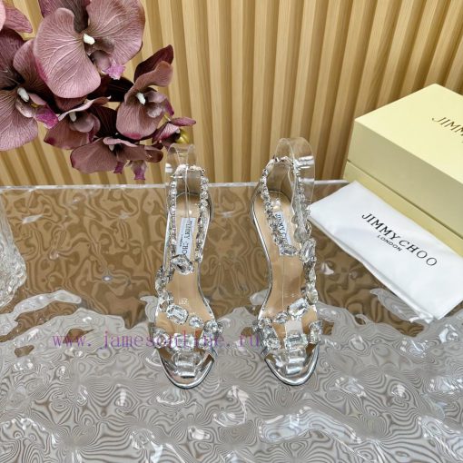 Jimmy Choo 2024/𝐒𝐒𝐧𝐞𝐰 Spring/Summer New High Heels Super No Super Sparkling Diamond High Heey7x9b4cs - Image 2