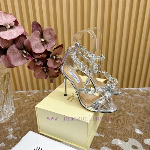 Jimmy Choo 2024/𝐒𝐒𝐧𝐞𝐰 Spring/Summer New High Heels Super No Super Sparkling Diamond High Heey7x9b4cs - Image 3