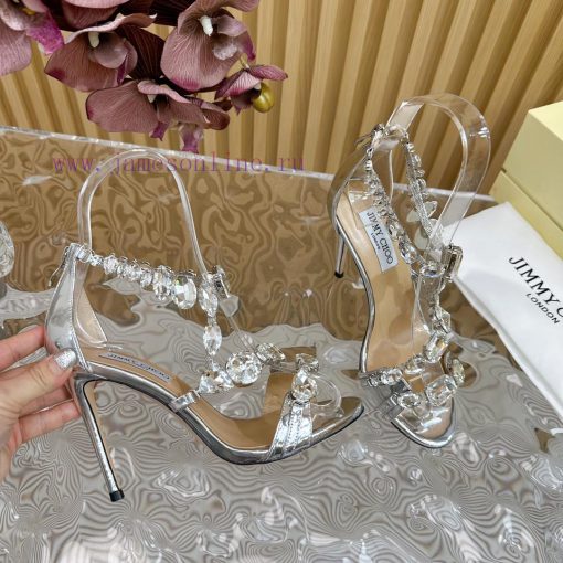 Jimmy Choo 2024/𝐒𝐒𝐧𝐞𝐰 Spring/Summer New High Heels Super No Super Sparkling Diamond High Heey7x9b4cs - Image 7