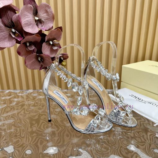 Jimmy Choo 2024/𝐒𝐒𝐧𝐞𝐰 Spring/Summer New High Heels Super No Super Sparkling Diamond High Heey7x9b4cs - Image 9