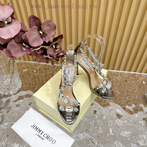 Jimmy Choo 2024/𝐒𝐒𝐧𝐞𝐰 Spring/Summer New High Heels Super No Super Sparkling Diamond High Hee72495syi - Image 2