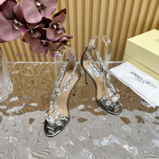 Jimmy Choo 2024/𝐒𝐒𝐧𝐞𝐰 Spring/Summer New High Heels Super No Super Sparkling Diamond High Hee72495syi - Image 7