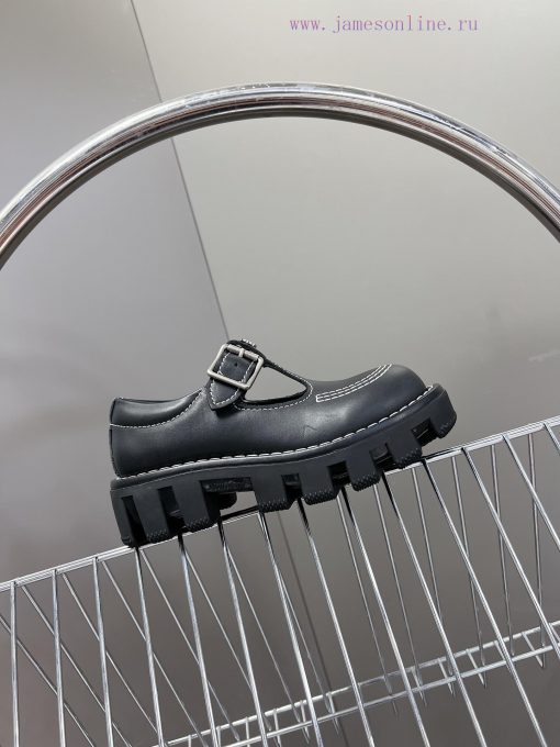 Men's clothing 10 𝐋𝐕 Louis Vuitton thick soled couple's style Mary Jane leather shoes Wang H98uooag0 - Image 6