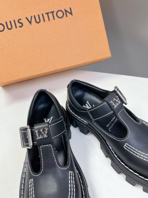 Men's clothing 10 𝐋𝐕 Louis Vuitton thick soled couple's style Mary Jane leather shoes Wang H98uooag0 - Image 8