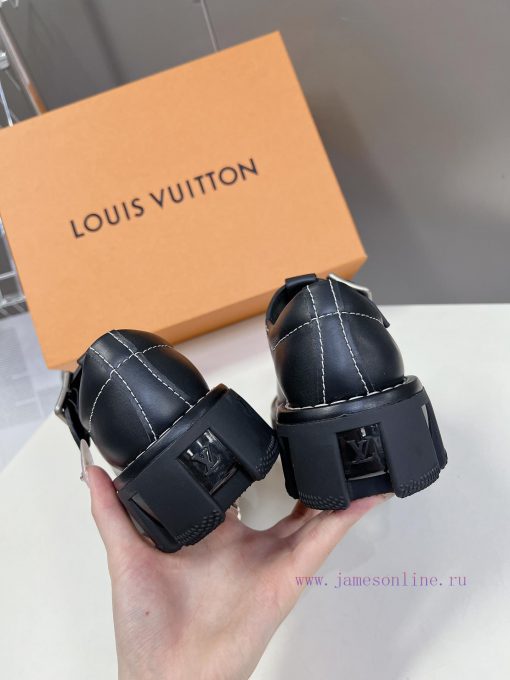 Men's clothing 10 𝐋𝐕 Louis Vuitton thick soled couple's style Mary Jane leather shoes Wang H98uooag0 - Image 10