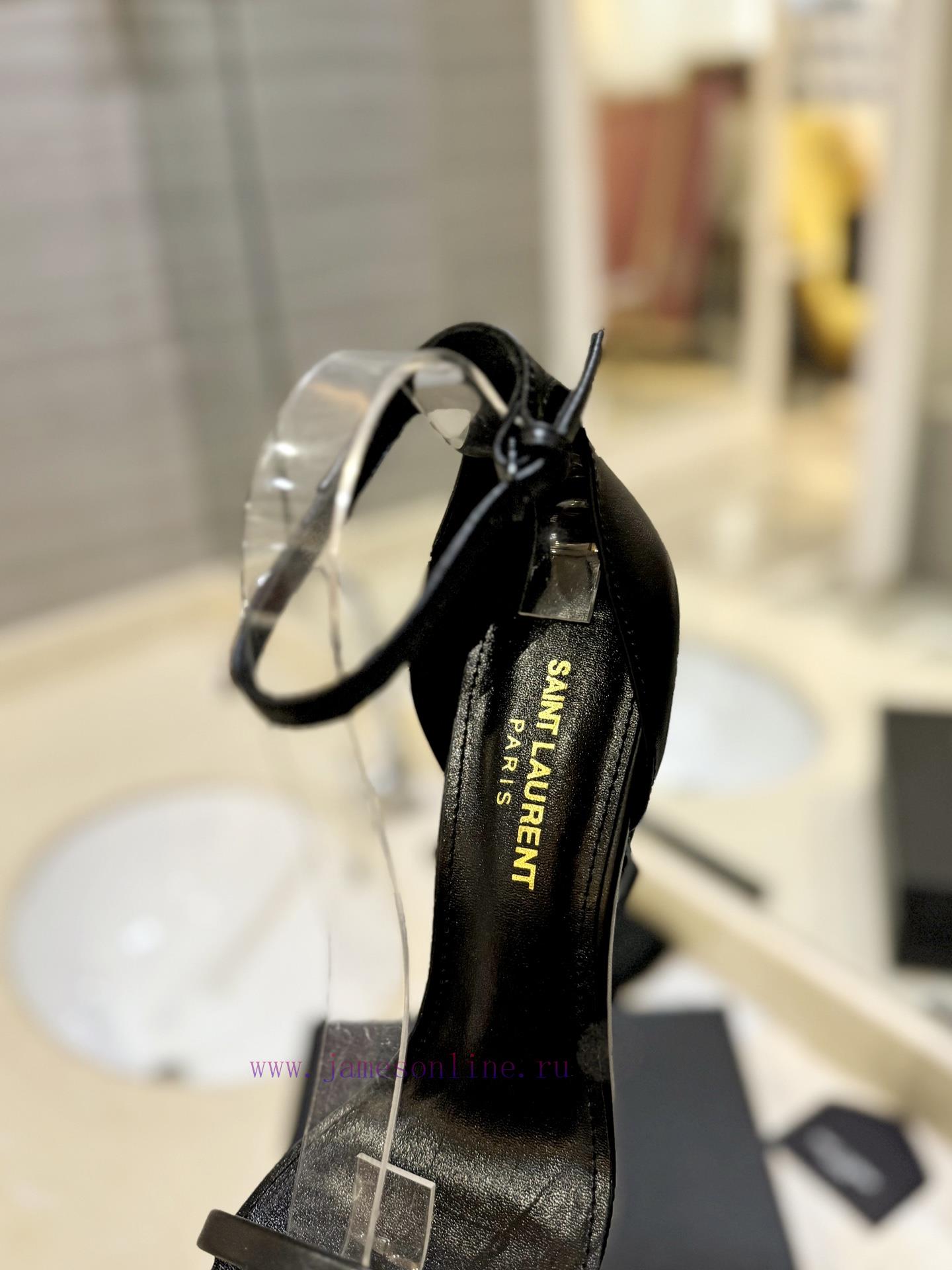 Direct sales of "SAINT LAURENT" YSL letter metal buckle baked paint YSL letter and high-heel85bq1mie - Image 8
