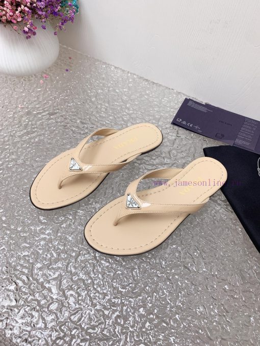 24 Summer New CollectionPrada flip flops and sandals◾ Fabric patent leather◾ Foot pads made u9pojmyx - Image 3