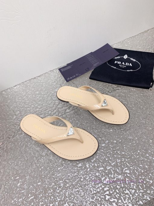 24 Summer New CollectionPrada flip flops and sandals◾ Fabric patent leather◾ Foot pads made u9pojmyx - Image 5