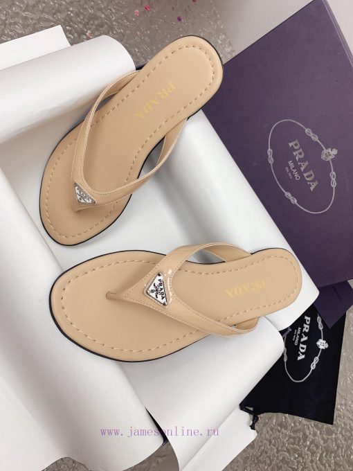 24 Summer New CollectionPrada flip flops and sandals◾ Fabric patent leather◾ Foot pads made u9pojmyx - Image 8