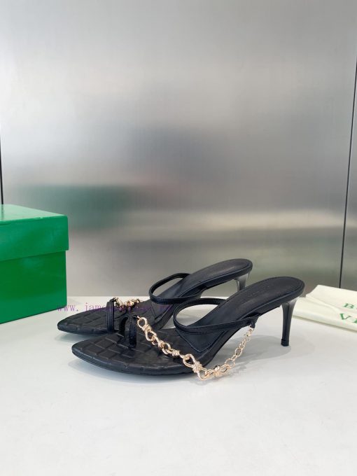 Bottego Veneta * bv square toe back empty high-heeled slippers, cool slippersImported waxed n9x5gtvq - Image 6
