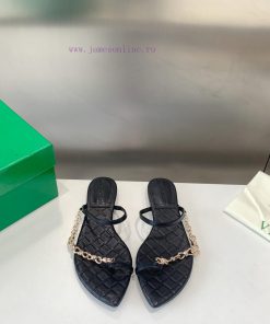P00 Bottego Veneta * bv square toe empty high heels slippersImported waxed cowhide/hardware 8ijtad52