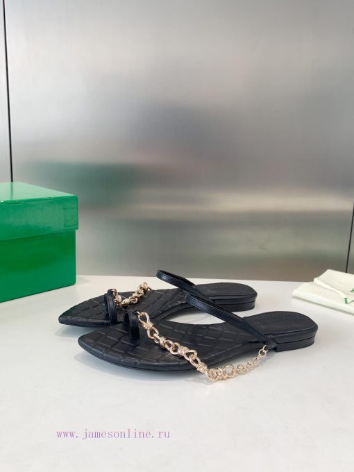 P00 Bottego Veneta * bv square toe empty high heels slippersImported waxed cowhide/hardware 8ijtad52 - Image 6
