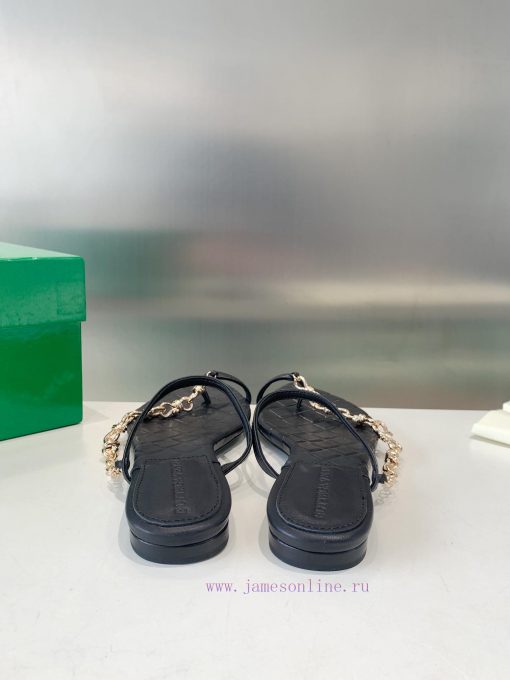 P00 Bottego Veneta * bv square toe empty high heels slippersImported waxed cowhide/hardware 8ijtad52 - Image 9