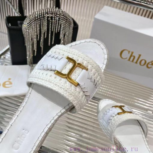 Chloe's new woven slippers for 2024 make a dazzling debut, a perfect match of fashion and coc3qhq7kg - Image 4