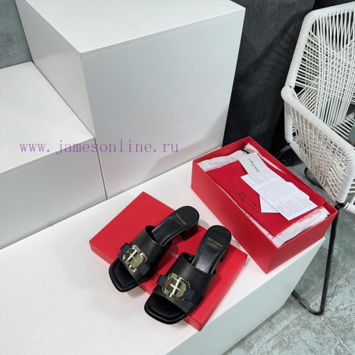 High quality salvatore Ferragamo/Ferragamo 24 spring/summer new Viva thick heel open toe sli04mlub9x - Image 8