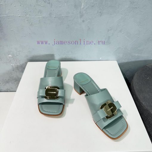 High quality salvatore Ferragamo/Ferragamo 24 spring/summer new Viva thick heel open toe sliu5ly5k2x - Image 6