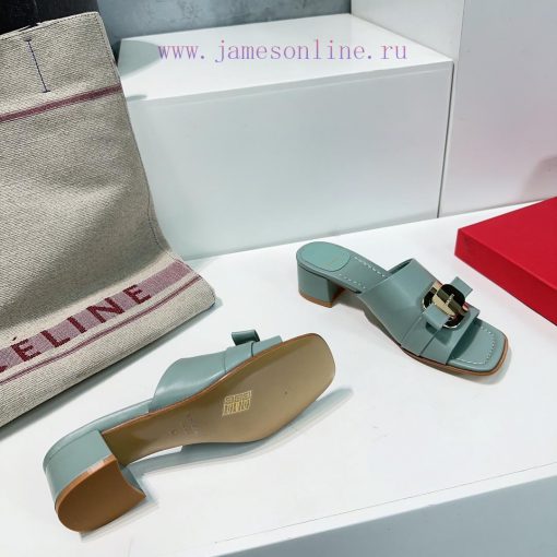 High quality salvatore Ferragamo/Ferragamo 24 spring/summer new Viva thick heel open toe sliu5ly5k2x - Image 10