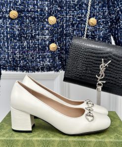 Gold and silver 370Gucc * Ten Thousand Year Classic Horseclip Fashion Single ShoeOriginal de9md892v1