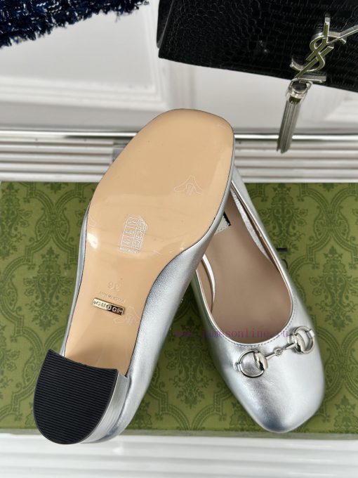 Gold and silver 370Gucc * Ten Thousand Year Classic Horseclip Fashion Single ShoeOriginal defvmnbac5 - Image 10