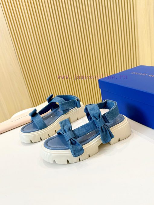 Denim 330SW bow sandalsEnvironmentally friendly sheepskin fabricInner sheepskinLarge sole prypv2n7ku - Image 4