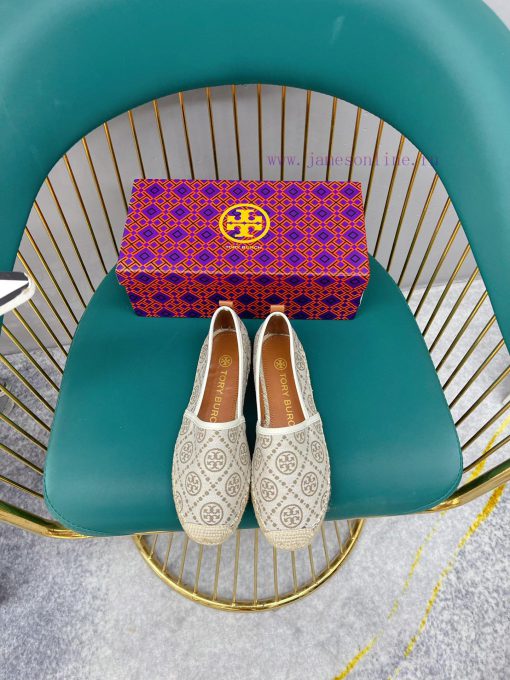 Recommended Toryburch Pure Original Tang Li Bai Qi Color blocked Simple and Comfortable Hemp96y2czfl - Image 8