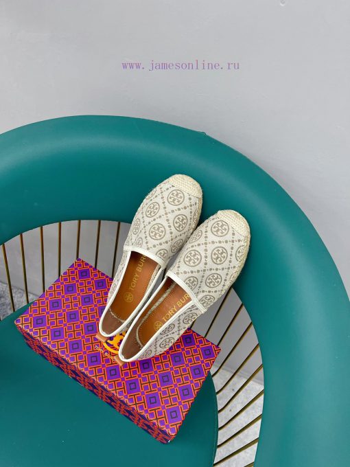 Recommended Toryburch Pure Original Tang Li Bai Qi Color blocked Simple and Comfortable Hemp96y2czfl - Image 9