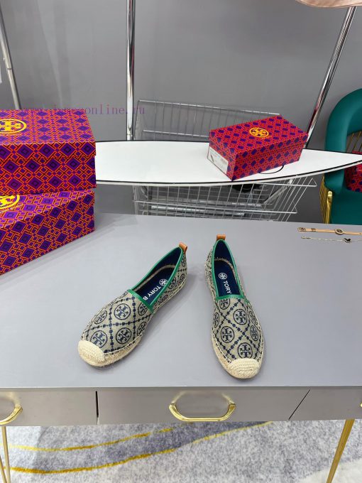 Recommended Toryburch Pure Original Tang Li Bai Qi Color blocked Simple and Comfortable Hemp5ur13dho - Image 3