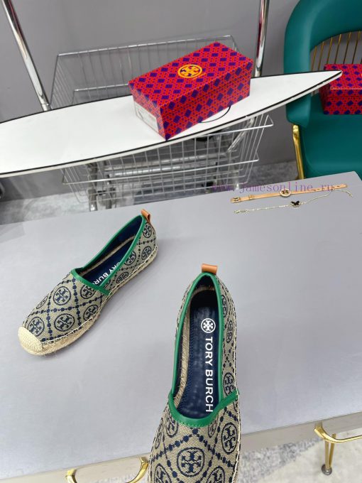 Recommended Toryburch Pure Original Tang Li Bai Qi Color blocked Simple and Comfortable Hemp5ur13dho - Image 5