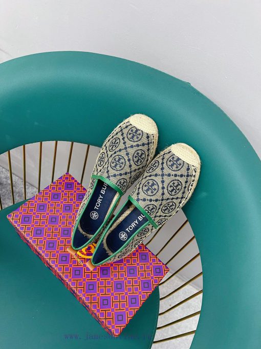 Recommended Toryburch Pure Original Tang Li Bai Qi Color blocked Simple and Comfortable Hemp5ur13dho - Image 8
