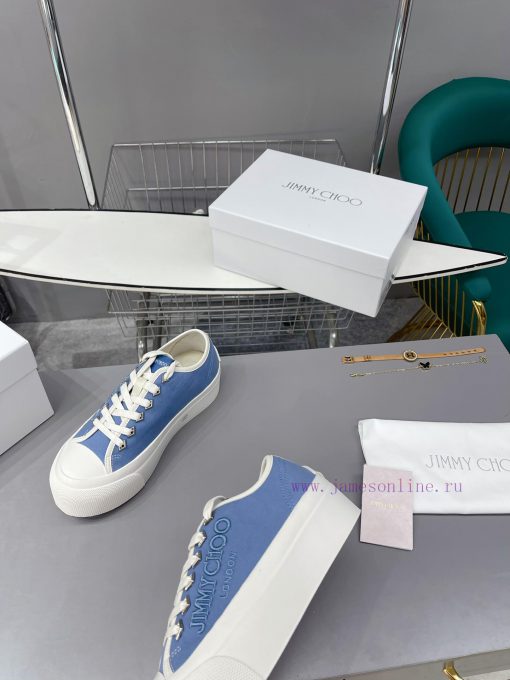 JIMMY CHOO is now available for sale, featuring canvas casual white shoes with the latest crr22ebglo - Image 5