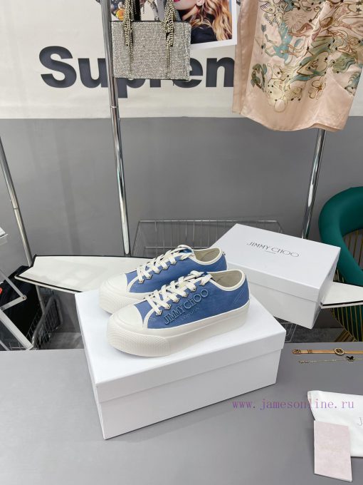 JIMMY CHOO is now available for sale, featuring canvas casual white shoes with the latest crr22ebglo - Image 6