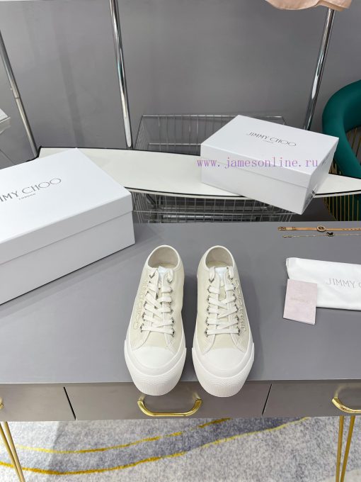 JIMMY CHOO is now available for sale, featuring canvas casual white shoes with the latest crb6uacn1t