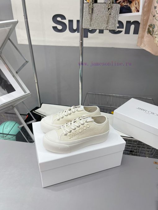 JIMMY CHOO is now available for sale, featuring canvas casual white shoes with the latest crb6uacn1t - Image 6