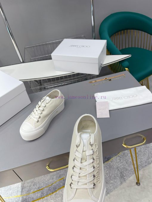 JIMMY CHOO is now available for sale, featuring canvas casual white shoes with the latest crb6uacn1t - Image 7