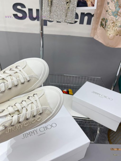 JIMMY CHOO is now available for sale, featuring canvas casual white shoes with the latest crb6uacn1t - Image 8
