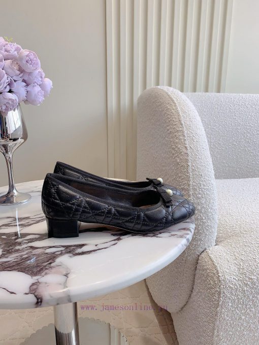 Dior's new diamond patterned pearl coarse single shoes are exquisite, obedient, and comfortaehsphc2b - Image 3