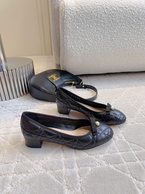 Dior's new diamond patterned pearl coarse single shoes are exquisite, obedient, and comfortaehsphc2b - Image 5
