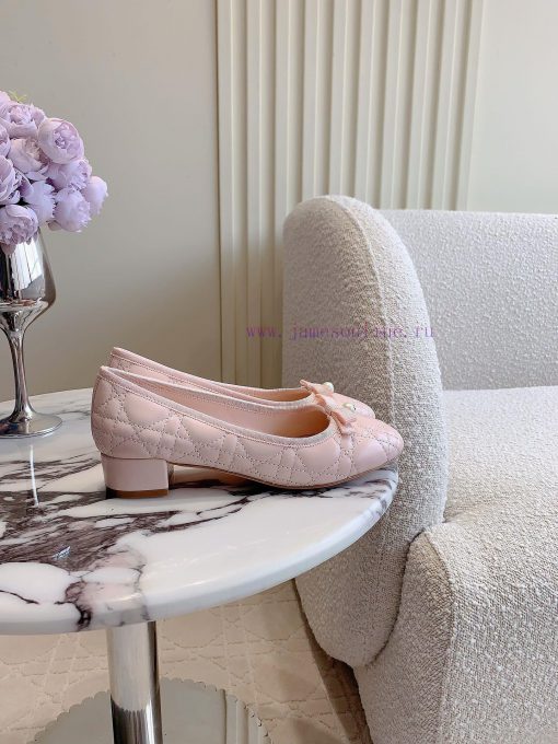 Dior's new diamond patterned pearl coarse single shoes are exquisite, obedient, and comfortahp9e8u15 - Image 3