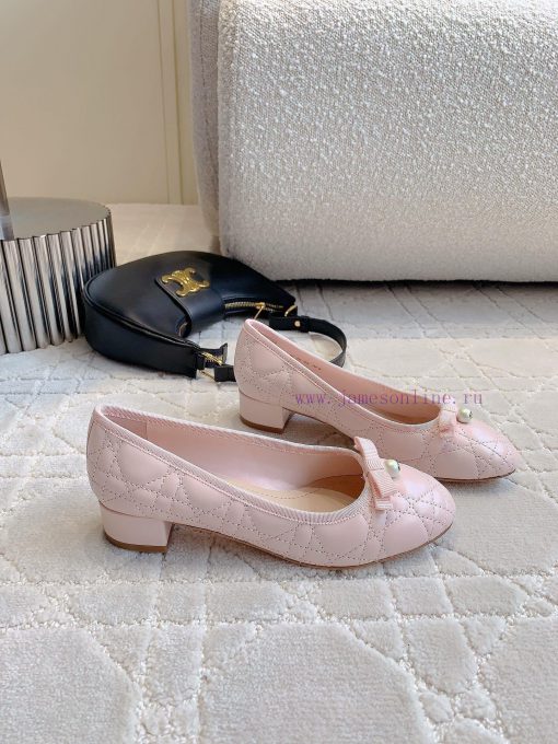 Dior's new diamond patterned pearl coarse single shoes are exquisite, obedient, and comfortahp9e8u15 - Image 5