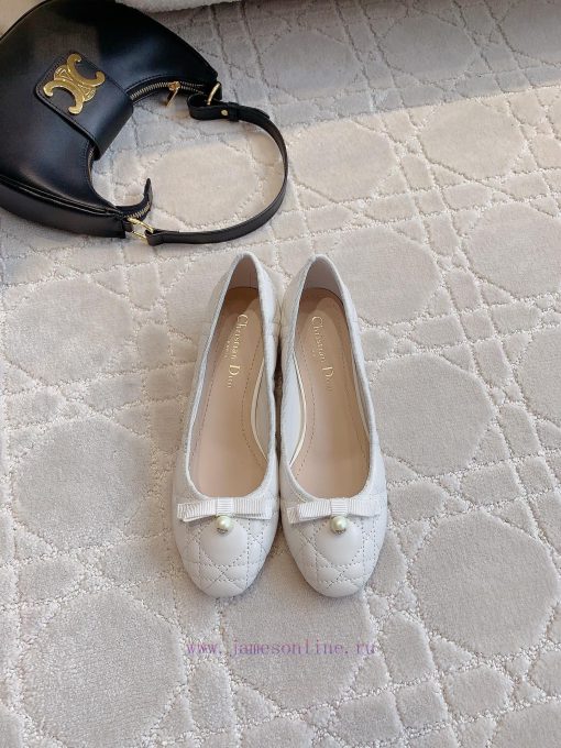 Dior's new diamond patterned pearl coarse single shoes are exquisite, obedient, and comfortat0e5ltk6 - Image 4