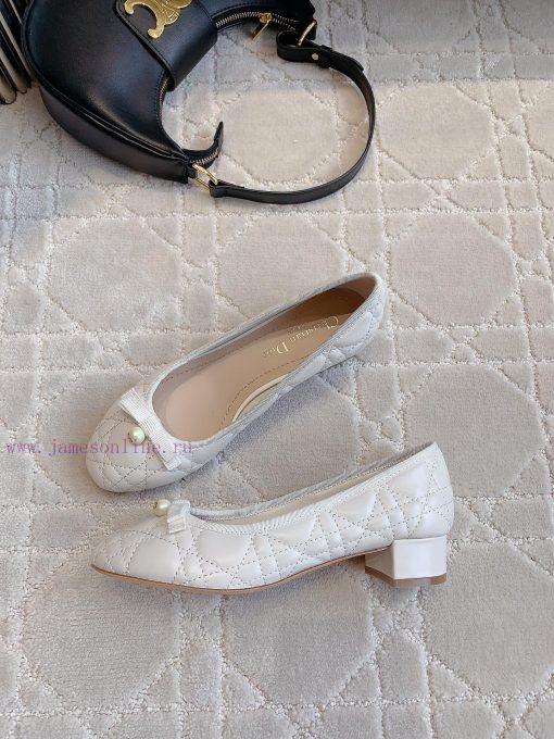 Dior's new diamond patterned pearl coarse single shoes are exquisite, obedient, and comfortat0e5ltk6 - Image 6