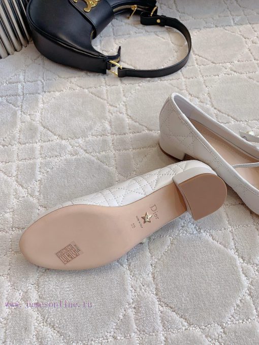 Dior's new diamond grid pearl thick heel Mary Jane single shoes are exquisite and well behavs14yoy7u - Image 10