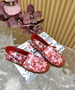 Dolce&Gabbana Banner printed fisherman's shoes——————————The style of D&G hemp bottom fishingjmrwmeoa